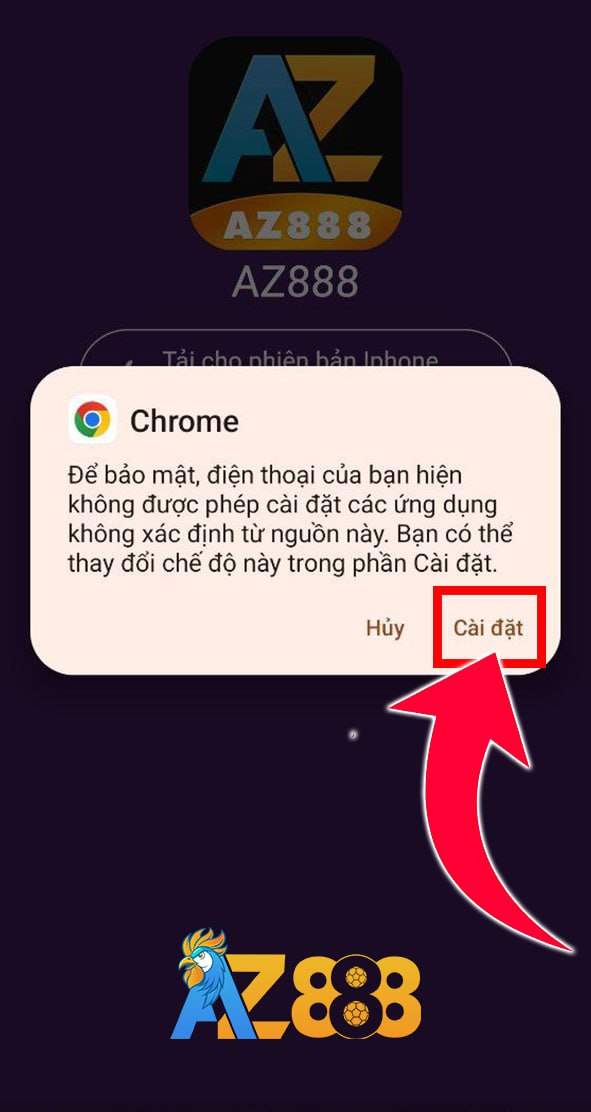 Bấm vào ô Cài đặt