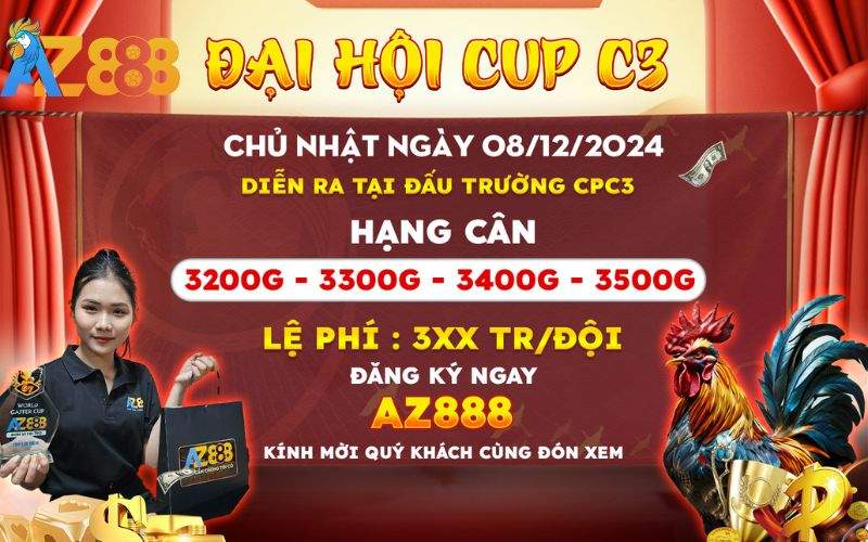 Thông Báo Đại Hội Cup Giải Gà Tự Do Tại CPC3 Ngày 8/12/2024 Thông Báo Đại Hội Cup Giải Gà Tự Do Tại CPC3 Ngày 8/12/2024