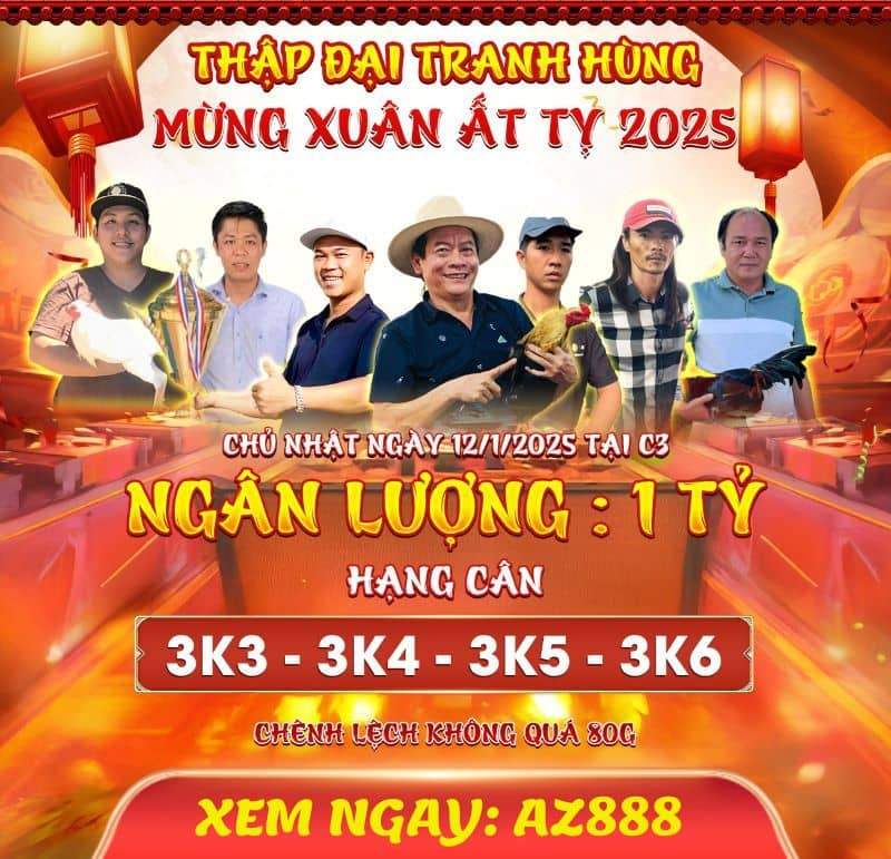 Thông Báo Giải Gà Tự Do Thập Đại Tranh Hùng Mừng Xuân Ất Tỵ 2025 Thông Báo Giải Gà Tự Do Thập Đại Tranh Hùng Mừng Xuân Ất Tỵ 2025