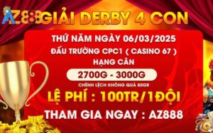 [Thông Báo] Giải Đấu DERBY 4 Con Gà Nòi Tại CPC1 Ngày 6/3/2025